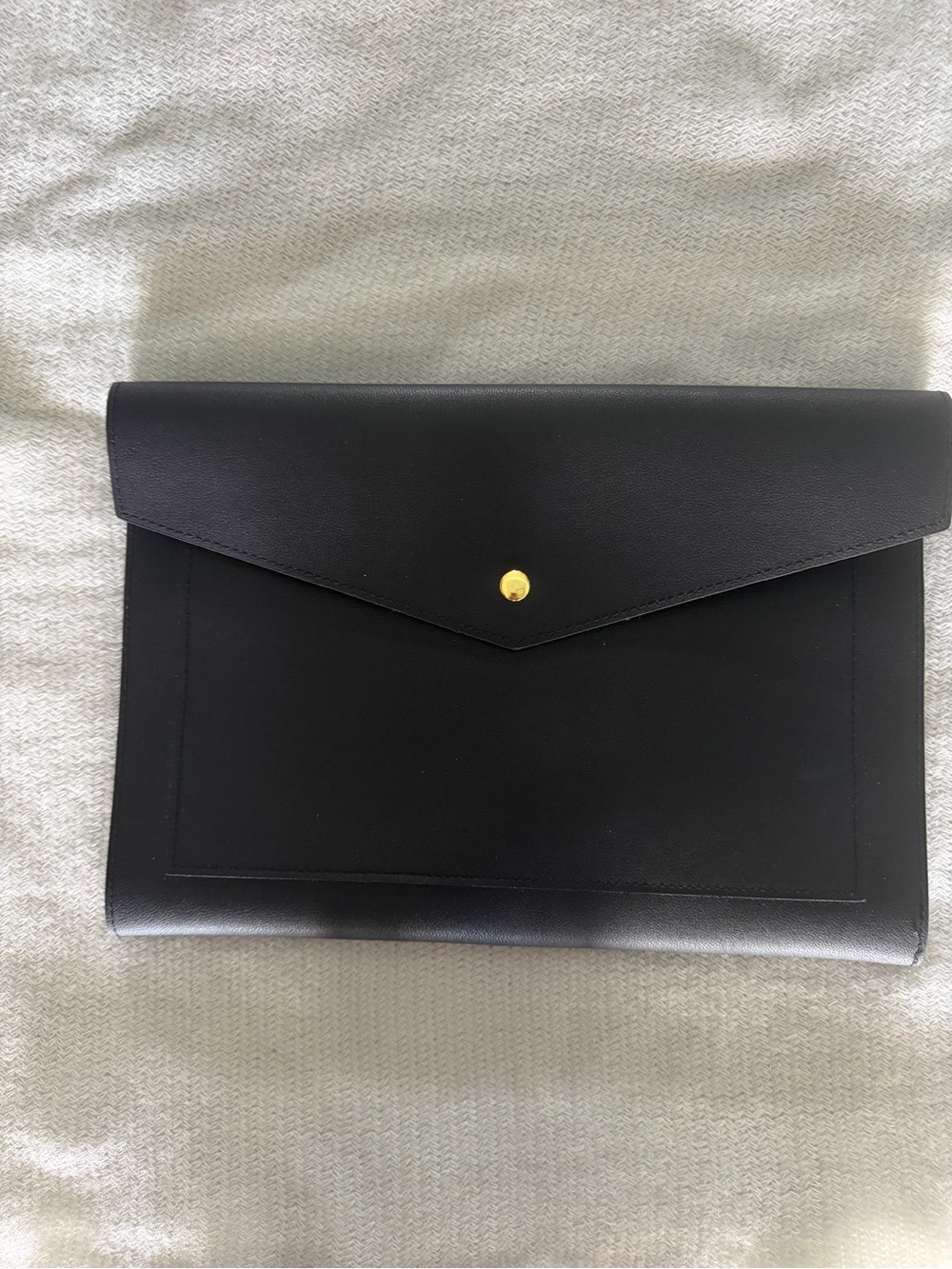 Glass Ladder & Co Megan Portfolio Clutch Black Vegan Leather NWOT